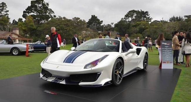 488 Pista Spider圆石滩车展首发,法拉利最快敞篷跑车问世|聚闻